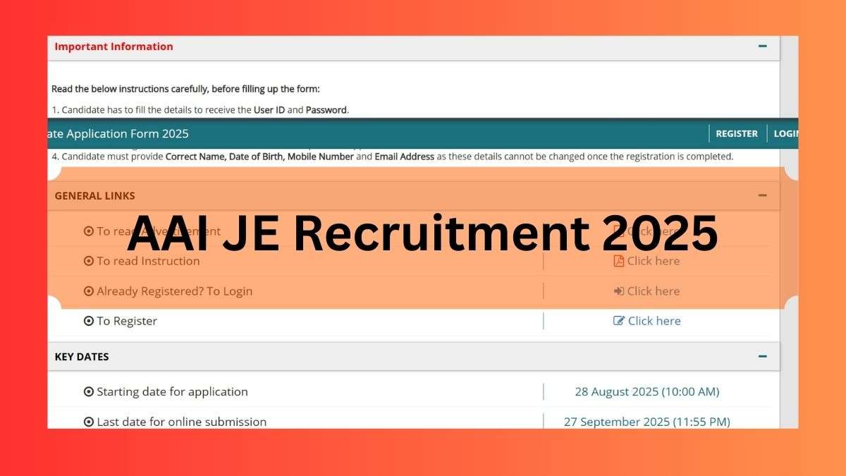 AAI JE Recruitment 2025